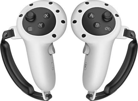 Siliconen controllerhoesjes+handvat voor Meta Quest 3 | Grijs