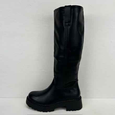 Hoge laarzen met stoere zool zwart Zwart / 37