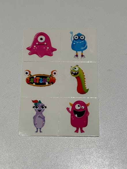 plak tattoos kinderen - schoencadeautjes sinterklaas -sinterklaas cadeautjes - set van 6 - Monsters 2