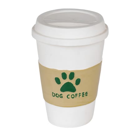 TIAKI hondenspeeltje latex koffie Ø 8 x H 12 cm