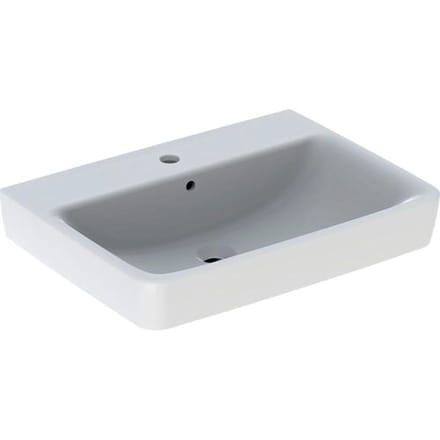 Geberit Renova Plan washbasin 65 cm with tap hole centered, with overflow 501.640.00.1