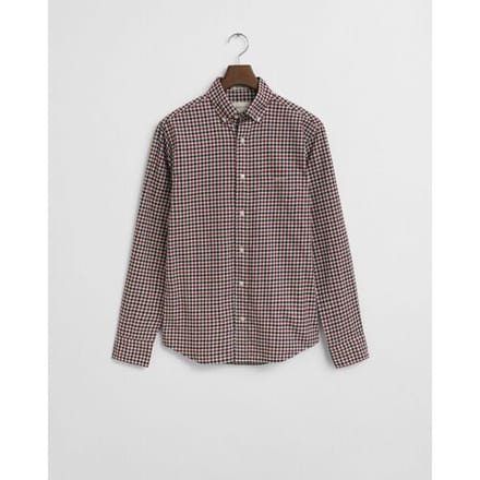 Gant Overhemd Cotton Twill Gingham Check Button-Down Plumped Red / male