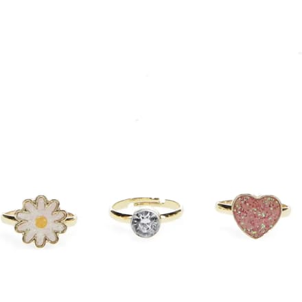 Glanzende ring op hartkaart voor kinderen Rex London (x3)
