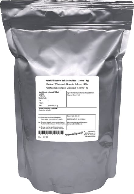 Kalahari Woestijnzout Grof 1 - 3 mm - 1 Kg - Vehgro