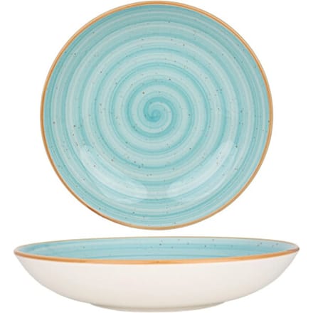 Bonna Diepbord - Aqua - Porselein - 25 cm (1300cc) - set van 6