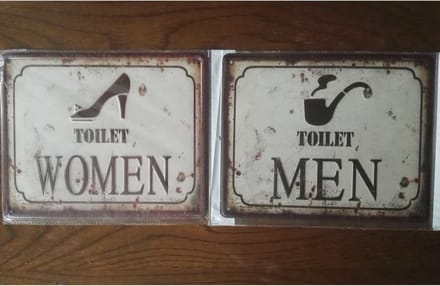 Set luxe toilet borden (set 37) toiletborden - blik