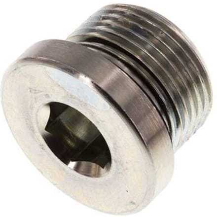 Plug M22 X 1.5 Staal NBR met Binnenzeskant 400bar [2 Stuks]