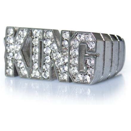 Dolce & Gabbana, zilveren KING ring met strass