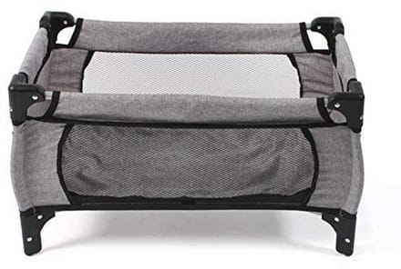 Reisbed deluxe voor poppen in trendy jeans design