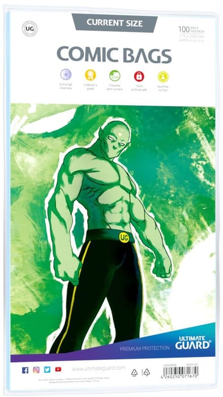 Ultimate Guard Comic Bags Standard (100) - Current Size