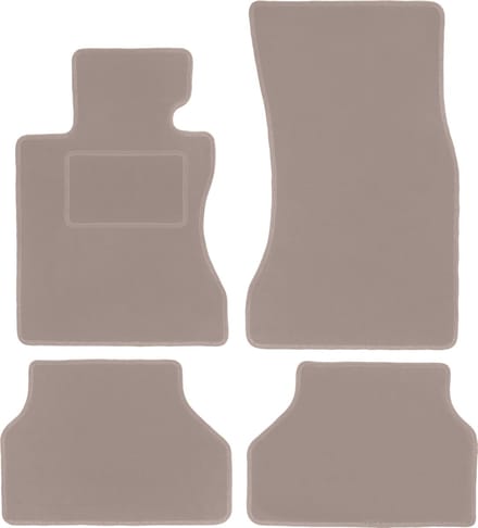 Beige velours vloermatten voor: BMW 5 E60 sedan (2003-2010)