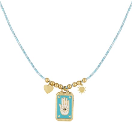 Eclipse Charm Necklace - Blue Gold kleur