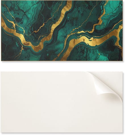 Decoratief paneel met afbeelding, 120x60 cm, abstracte golfstructuur, verlijmd