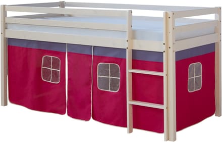 Homestyle4u Hoogslaper - 90x200 cm - Roze - Ladder