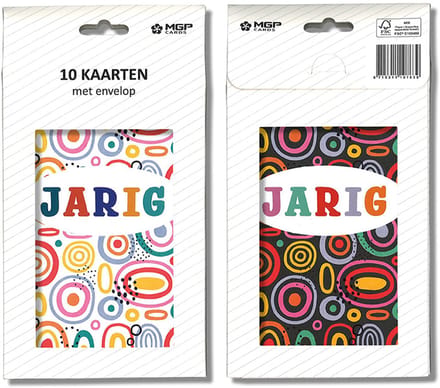 MGPcards - 20x dubbele wenskaart met witte envelop - Verjaardag - 11.5 x 17 cm