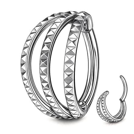 Segment Ring 1.2 x 8 mm Chirurgisch Staal – Helix Piercing – Tragus Piercing – Clicker Ring – Zilverkleurig