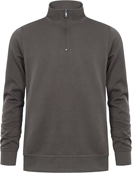 Unisex Troyer Trui met driekwartsrits Charcoal - XS