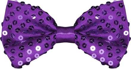 Pailletten Strik Paars - Wilbers & Wilbers - Glitter Vlinderdas - Verkleedaccessoire - Carnaval, Gala & Feest
