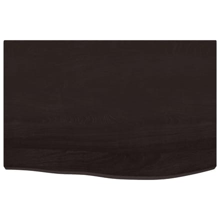 vidaXL - Tafelblad - 60x40x(2-4)cm - behandeld - massief - eikenhout - donkerbruin