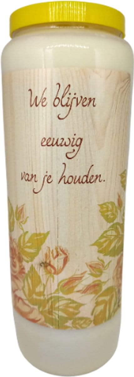 Noveenkaars We blijven altijd - 9 dagen brander - set van 5 stuks