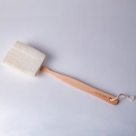 Aurgan Loofah borstel - Extra lange Rugborstel - Platte Loofah