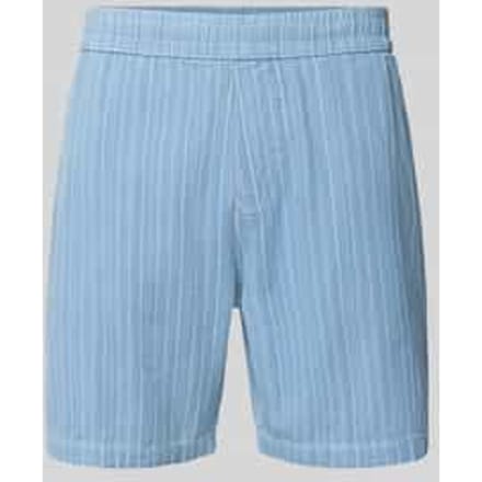 Korte broek met structuurpatroon en elastische band