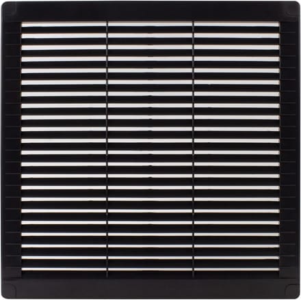 Ventilatierooster met lamellen en lengteafsluiting