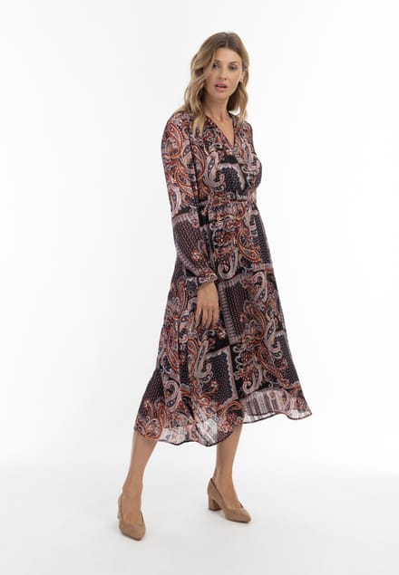 usha Maxi-jurk met paisleyprint nowles