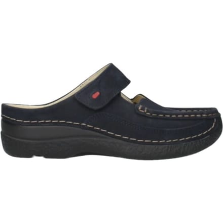 Wolky Klompen Roll Slipper blauw nubuck