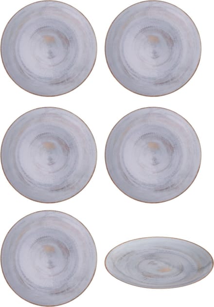 Bordenset 6 persoons - Dinerbord 27 cm - Porselein - Juntos Madera - Hazel & Bos