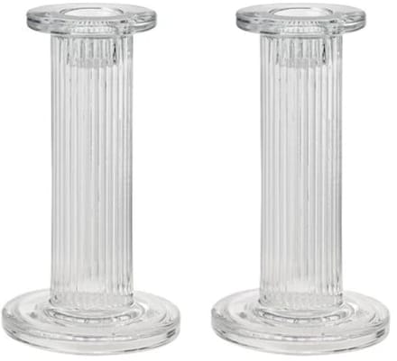 Stelton Pilastro kandelaar H13cm D7cm set van 2 helder