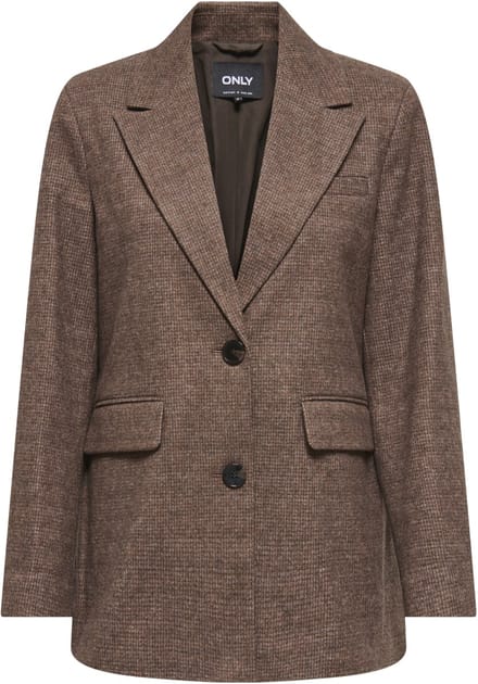 Only Blazer Onlimmy Life Check Blazer Otw 15368317 Chestnut/minicheck Dames Maat - M