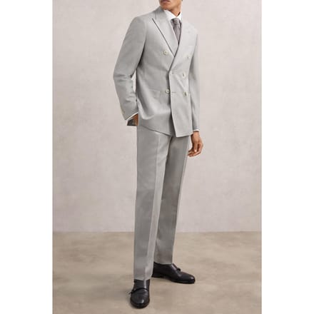 Reiss Flannel Mixer Trouser Soft Grey Größe: W30 | Maßgeschneiderte Hosen Outlet | Herren | Grau