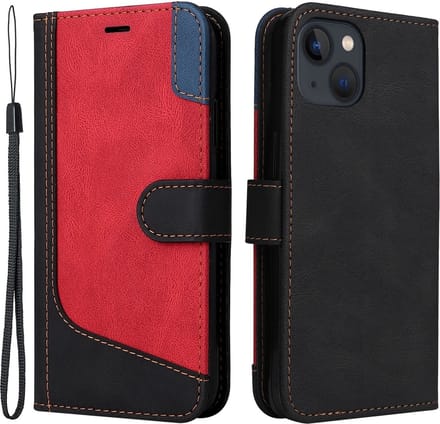 Cityhoesje-iPhone 15 - PU Leather - Book Case - Zwart