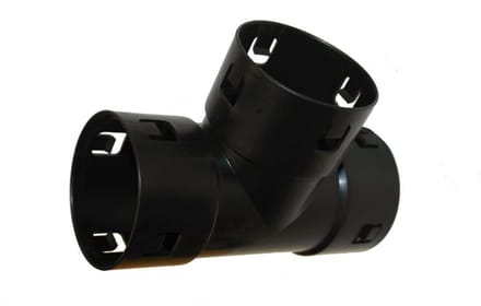 Drainage T-stuk 60mm klikverbinding