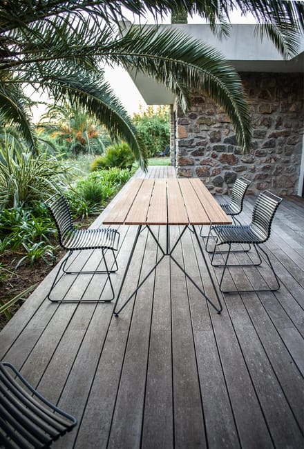 HOUE Bundel 6x Click fauteuil met lage rugleuning zwart + Sketch tafel 220cm