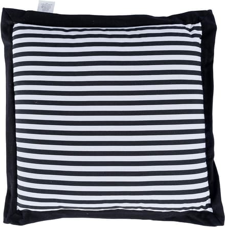 Homescapes stoelkussen zwarte strepen 100% katoen met polyester vulling