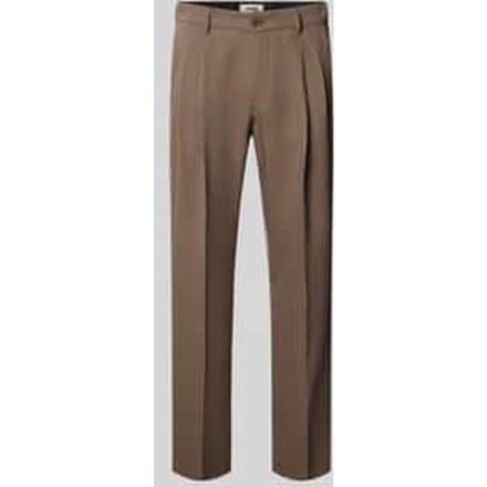 straight fit stoffen broek van Lyocellmix model 'Leek'