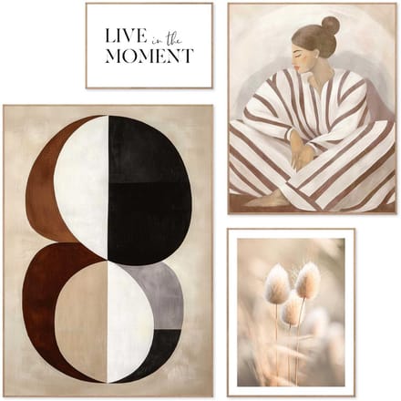 Schilderijen set In het moment - 70 x 50 - Hout - REINDERS