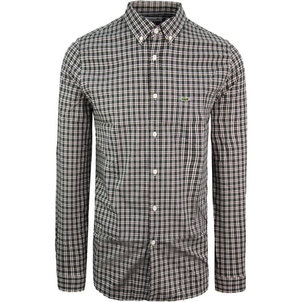 Lacoste Regular Fit Heren Geruit Zwart Overhemd