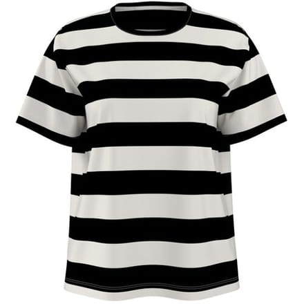 ESMARA Dames T-shirt (Zwart/gestreept, XS (32/34))