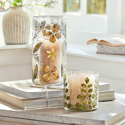 LOBERON Windlicht set van 2 Quoturi helder/bont