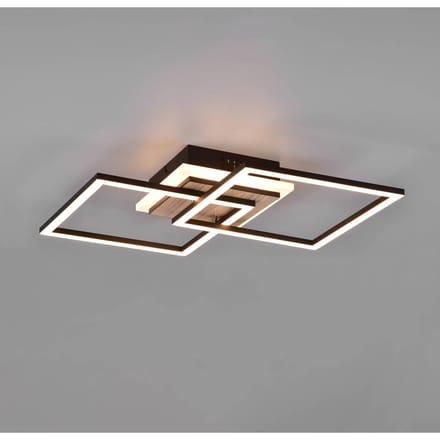 Reality Leuchten LED plafondlamp Giro 3-lamps hoekig afstandsb.