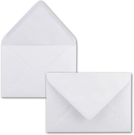 Premium Witte Enveloppen 81 x 114 mm (DIN C7) Nat Lijnend - 10 Stuks