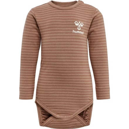 Hummel kinderbody met lange mouwen, Mulle, Beaver Fur