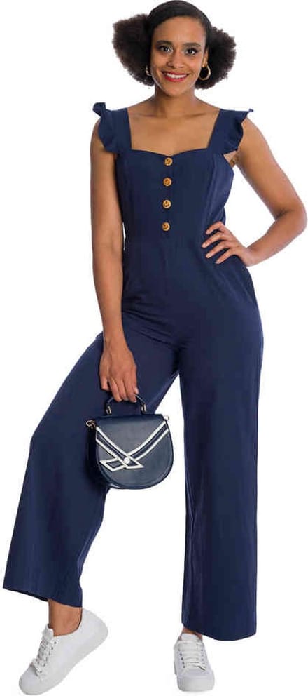 Banned - Cute Playsuit - M - Donkerblauw