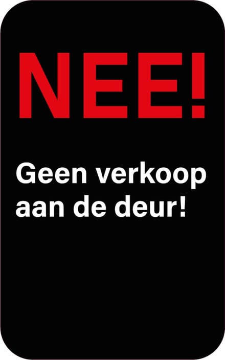 Geen deurverkoop sticker