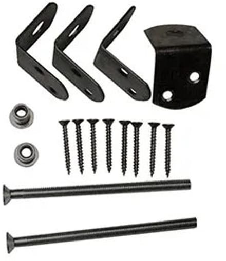 Uni-beslag set zwart + schroeven