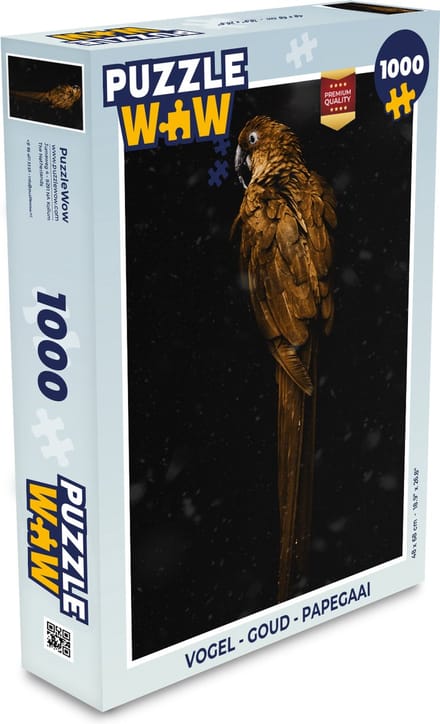 Puzzel Vogel - Goud - Papegaai - Legpuzzel - Puzzel 1000 stukjes volwassenen