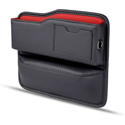 Autostoel Gap Filler Organizer, Multifunctionele lederen auto Gap Filler, Auto Console Side Storage 0 rood zwarte kleur